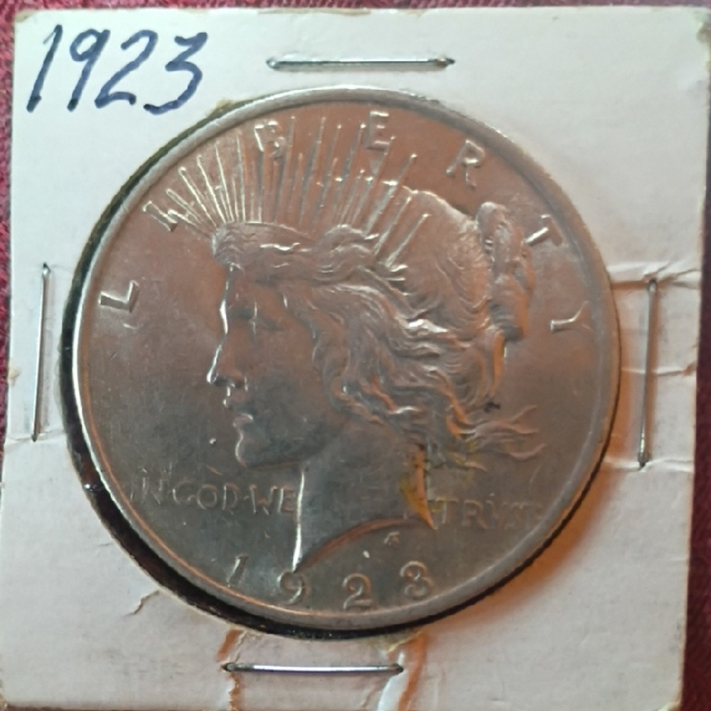 1923 Peace Silver Dollar - Vintage US Silver Coin